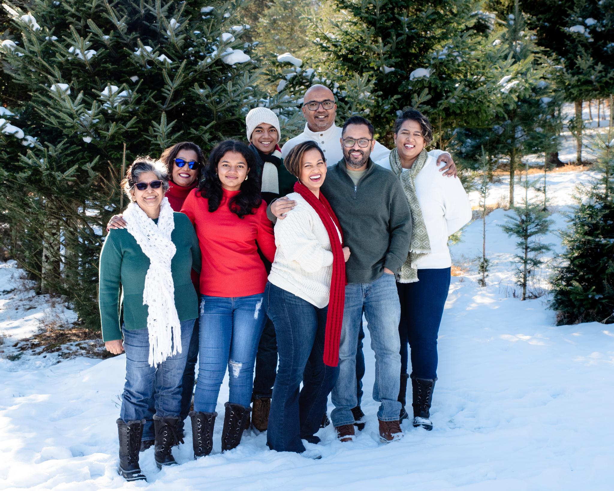 A Winter Family Photography Session at Frank's Christmas Tree Farm in Dallas, PA