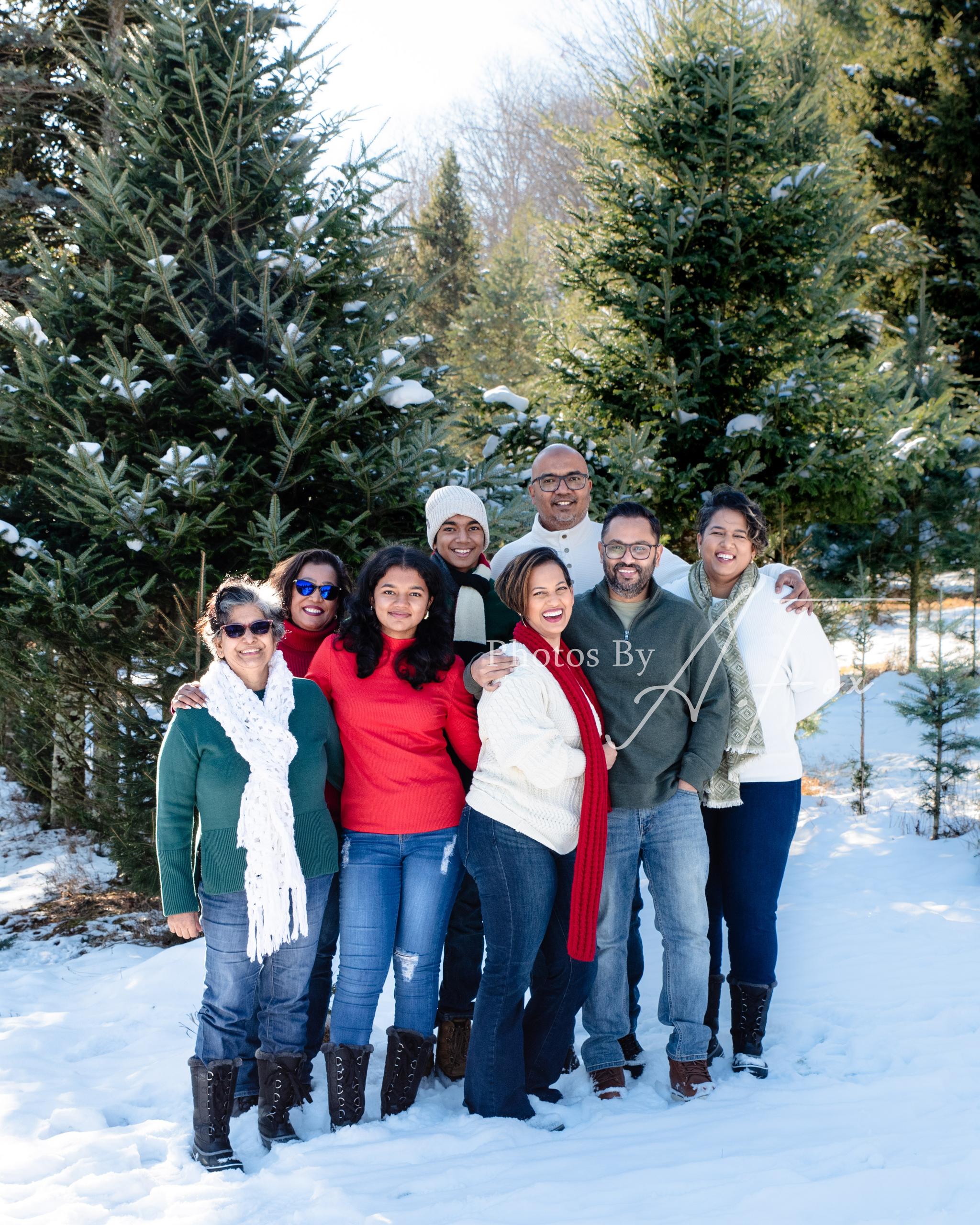 A Winter Family Photography Session at Frank's Christmas Tree Farm in Dallas, PA