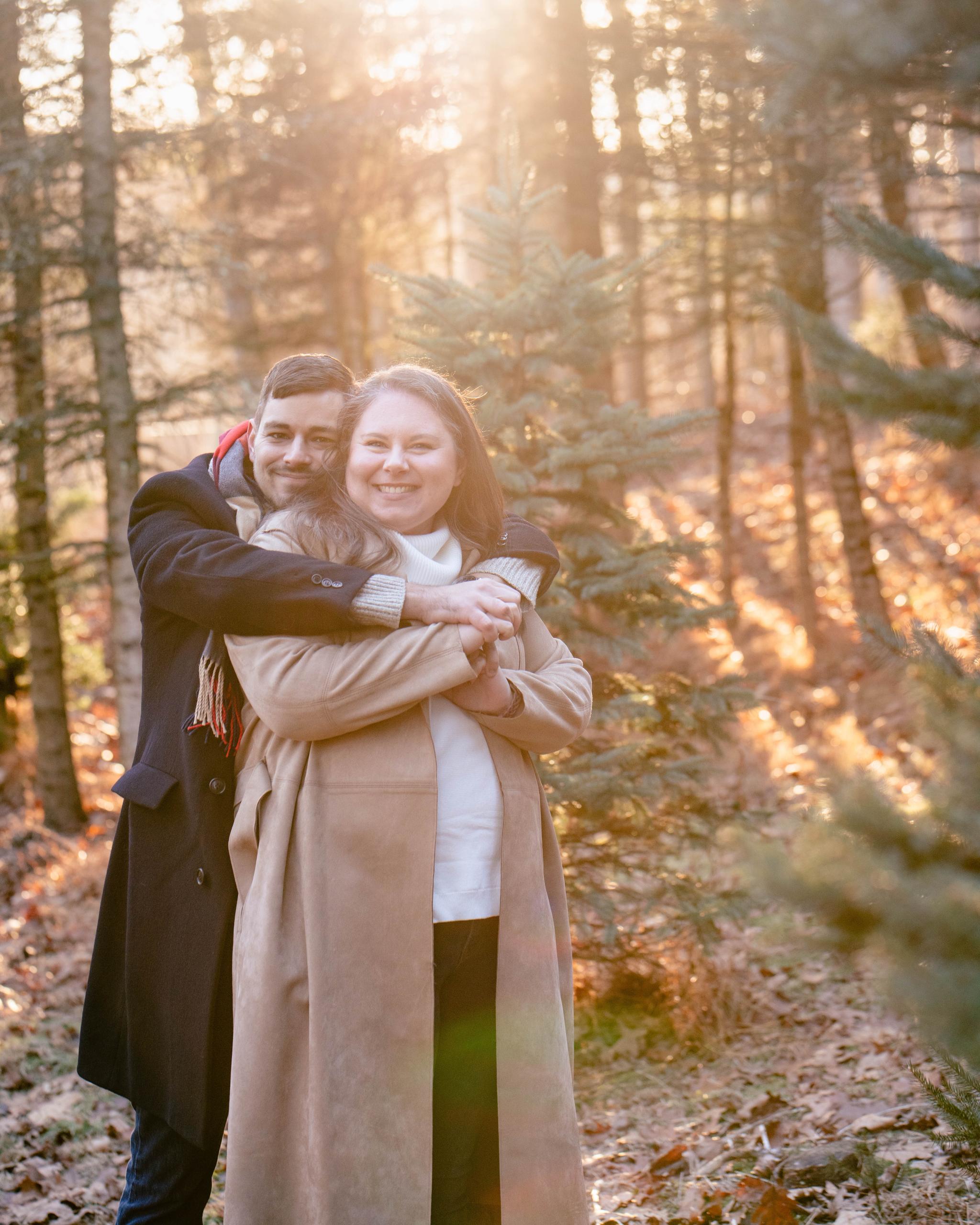 Capturing Love: A Memorable Couples' Photoshoot at a Local Tree Farm with Kaitlyn & Dan